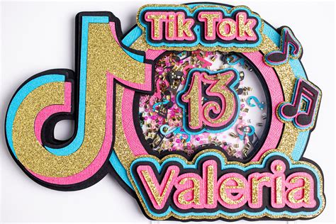 Personalized Tik Tok Cake Topper Shaker Custom Age And Name Etsy