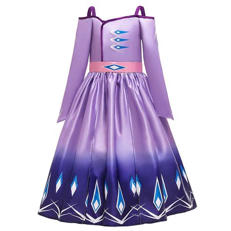 Frozen 2 Girls Elsa Princess Cosplay Costume Dresses For Party Holiday