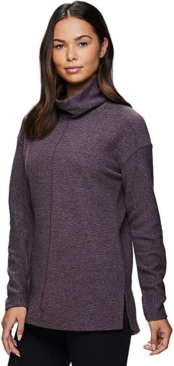Rbx Active Womens Ultra Soft Quilted Cowl Neck Pullover Sweatshirt Its Women Fashion