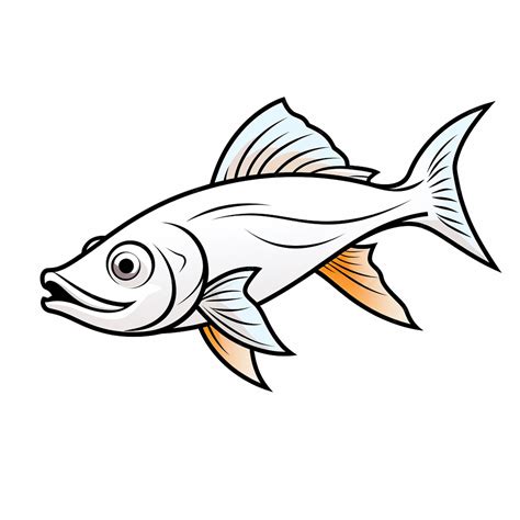 Premium Ai Image Snook Fish Cute Illustration Hand Drawn Cute