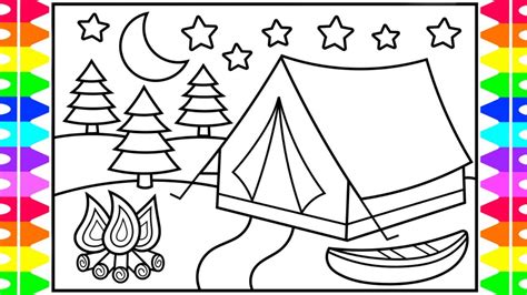 Download 60 royalty free coco melon vector images. How to Draw a Camping Tent for Kids 💙💜⭐️ Camping Tent Drawing | Camping Tent Coloring Pages ...