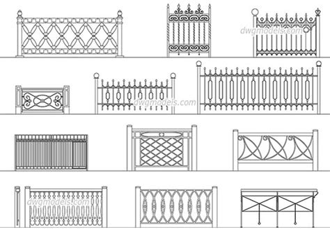 💎download 14 projects of richard meier architecture sketchup 3d models(*.skp file format) $ 36.00 Wrought iron railings 1 DWG, free CAD Blocks download