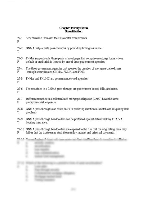 testbank | FINS3630 - Bank Financial Management - UNSW | Thinkswap