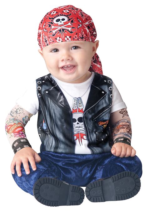 Baby Born To Be Wild Biker Costume For Kids