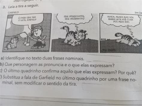 Leia A Tira E Responda As Questões