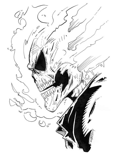 Ghost Rider Drawing Easy Aesthetic Drawing