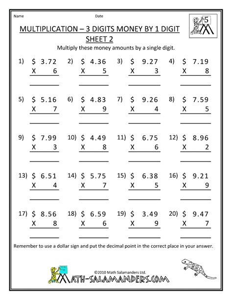 math worksheets grade  square roots