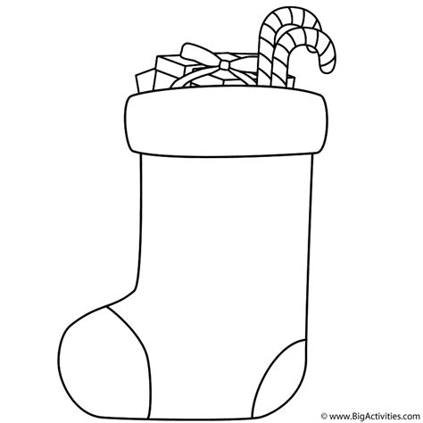 That was 10 stocking coloring pages to print. Stocking filled with Candy Canes and Gifts - Coloring Page ...