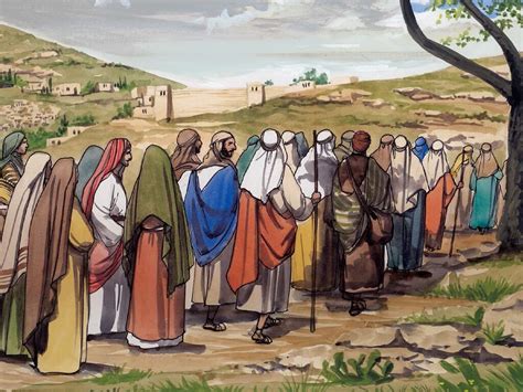 Freebibleimages Ten Lepers Healed Jesus Heals Ten Men With