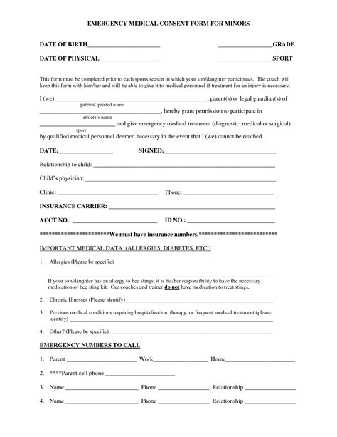 Medical Consent Form Medical Consent Form Sample Forms Pinterest Hot Sex Picture