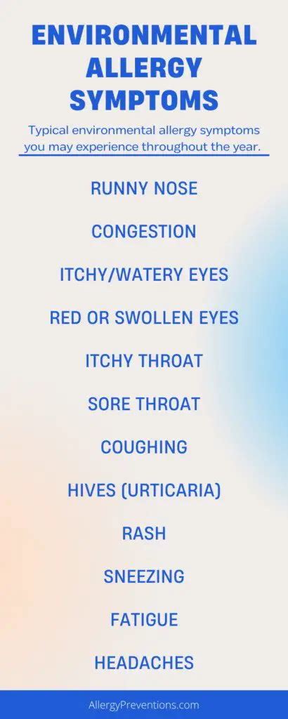 Environmental Allergy Symptoms Infographic 2 28 Allergy Preventions