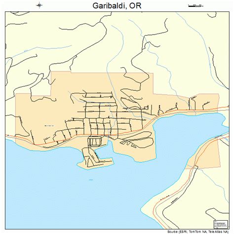 Garibaldi Oregon Street Map 4128000