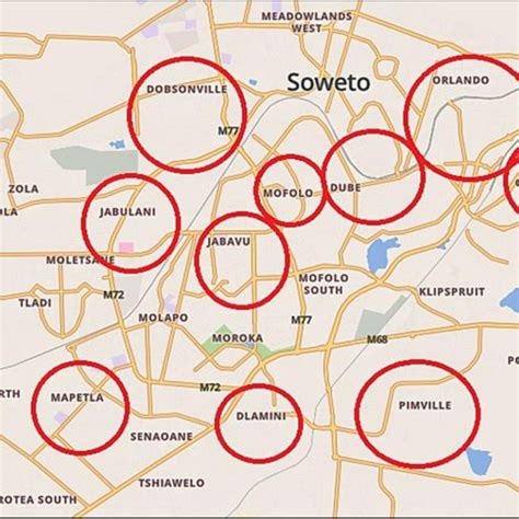 Map Of Soweto Source Afrigis 2019 Download Scientific Diagram