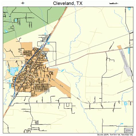 Cleveland Texas Street Map 4815436