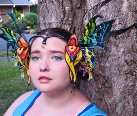 Rainbow Butterfly Headdress Etsy Rainbow Butterfly Headdress