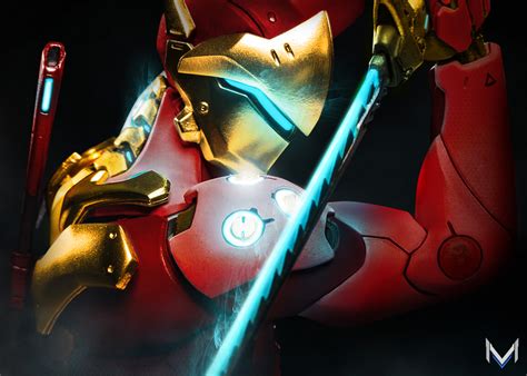 Genji As Iron Man Hd Superheroes 4k Wallpapers Images Backgrounds