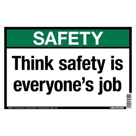 Hillman Safety Job Sign 10 In X 14 In At