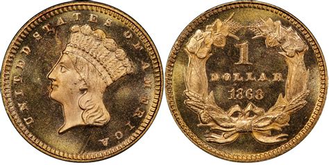 1868 G$1, PL (Regular Strike) Gold Dollar - PCGS CoinFacts