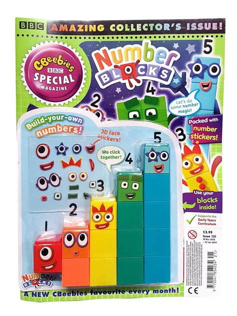 Numberblocks Cbeebies Number Blocks 1 5 With3dface Toys And Games Ga4889894