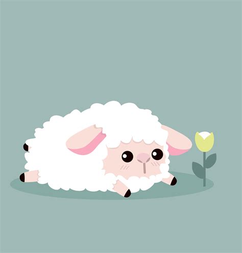 Cute Sheep And Flower Vector Choose From Thousands Of Free Vectors Clip Art Designs Icons
