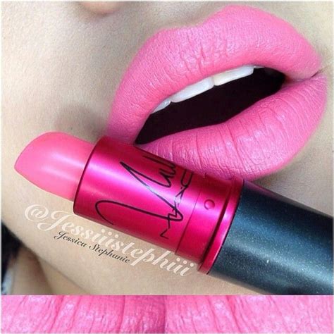 Bright Pink Matte Lips Bold Lipstick Makeup Beauty Hair Makeup Bold