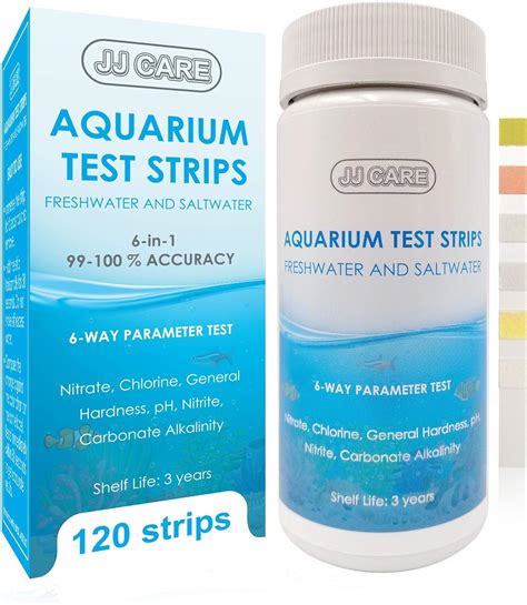 Jj Care Pack Of 120 Aquarium Test Strips 6 In 1 Aquarium Test Kit