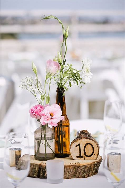 Hydrangea centerpieces at boston wedding. Bud Vase Wedding Centerpieces | Rustic wedding ...