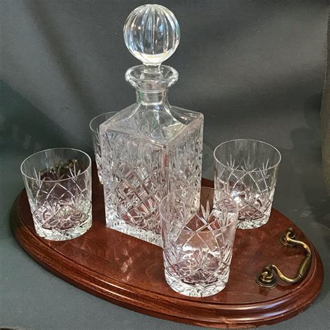 Edinburgh Royal Scott Crystal Club Decanter Set Antique Glass Hemswell Antique Centres