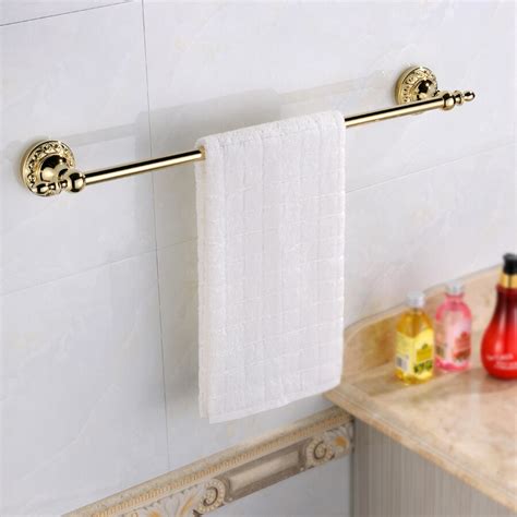 european gold towel racks wall mounted towel bar hanging bathroom accessories solid brass