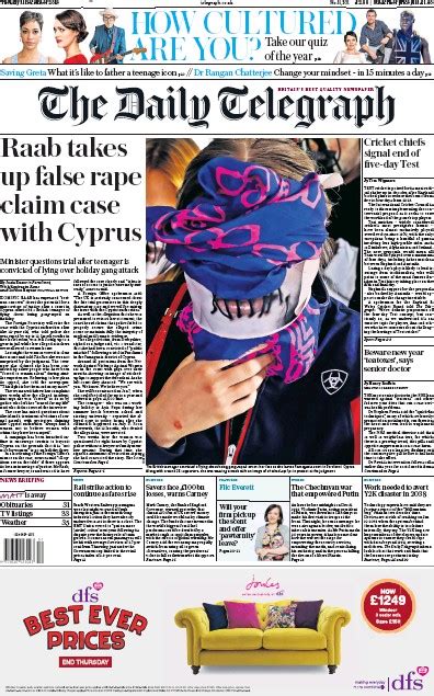 The Daily Telegraph Uk Front Page For 31 December 2019 Paperboy