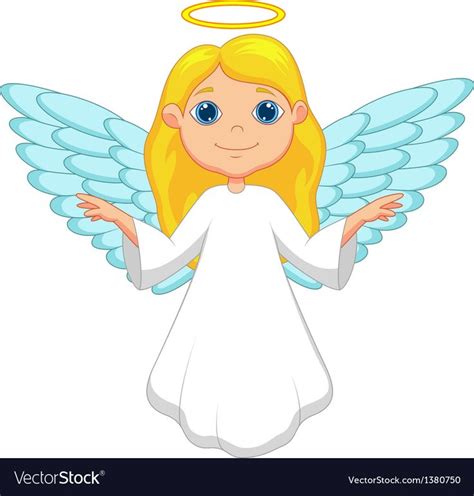 Vector Illustration Of White Angel Cartoon Download A Free Preview Or High Quality Adobe