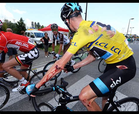 Chris froome crashed during the opening stage of the tour de france. Chris Froome accident: Cyclist RAMMED into by angry driver ...