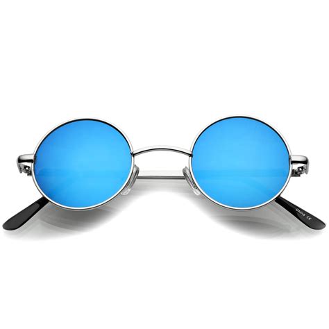 retro lennon round circle metal mirror lens sunglasses zerouv