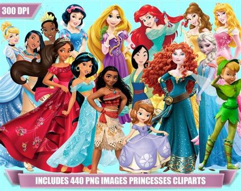 Includes 440 Png Images 300dpi Of Disney Princesses Please Note No