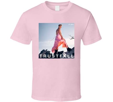 Pink Singer Artist Trustfall Tour T Shirt Etsy