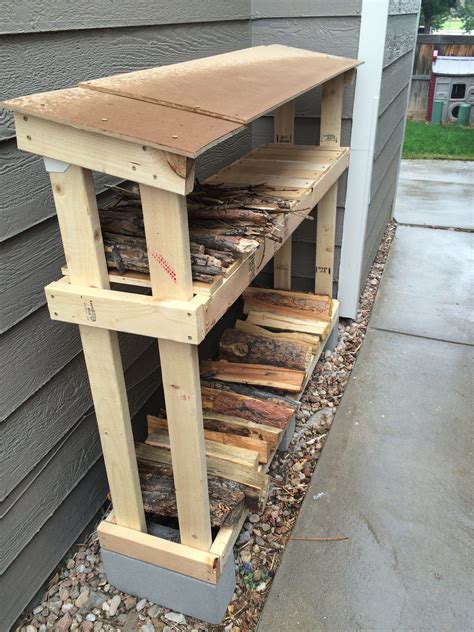 Firewood Storage That Is Easy To Make And Keeps Wood Dry And Out Of The