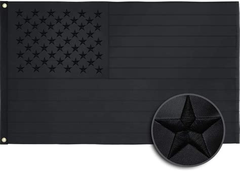 Buy All Black American Flag 3x5 Ft All Black Us Flag Embroidered Stars