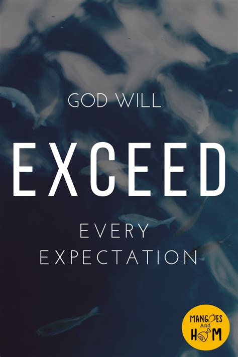 How God Will Exceed Your Expectations Lifestyle Coaching And Advice