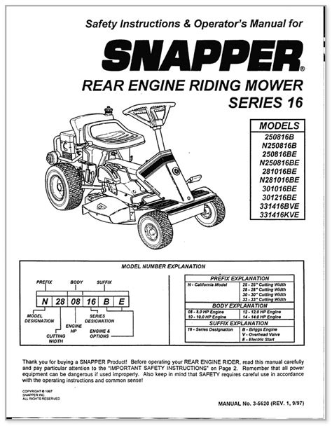 Snapper Riding Lawn Mower Parts Diagram Home Improvement