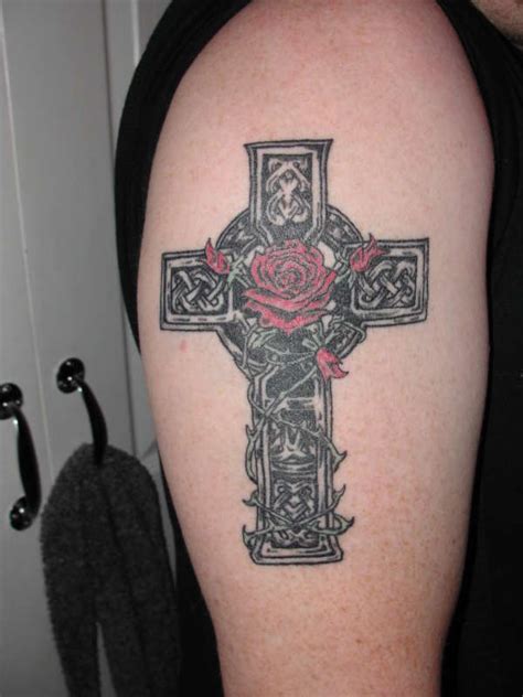 35 roses cross tattoos ranked in order of popularity and relevancy. Celtic Cross with Roses tattoo