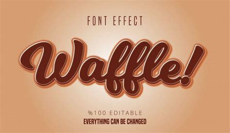 Waffle Text Editable Font Effect Lettering Text Edit Logo