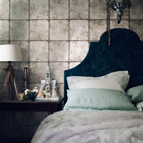Place this music speaker wallpaper mural in your modern yet rustic grey bedroom for the ultimate rocking statement. The latest wallpaper trends | Ideal Home