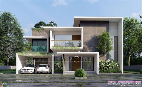 5 Bedroom Minimalist Luxury Contemporary House Kerala Home Design