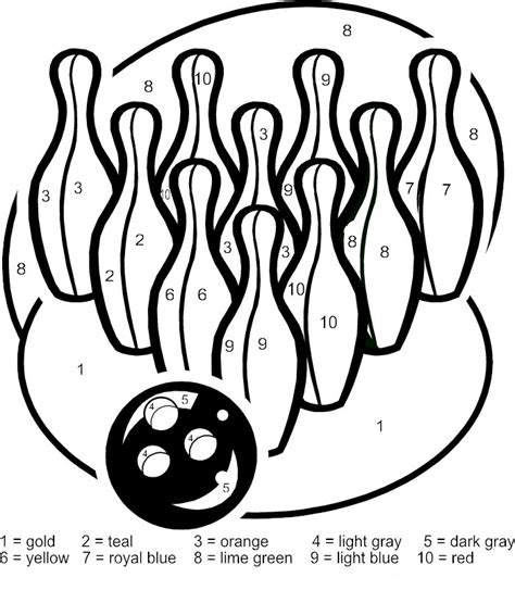 Bowling Coloring Pages For Childrens Printable For Free