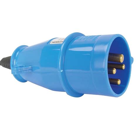Conjunto Industrial Tomada Plug Steck 3pt 32a Azul Newkon R 250