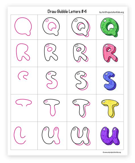 How To Draw Bubble Letters · Art Projects For Kids