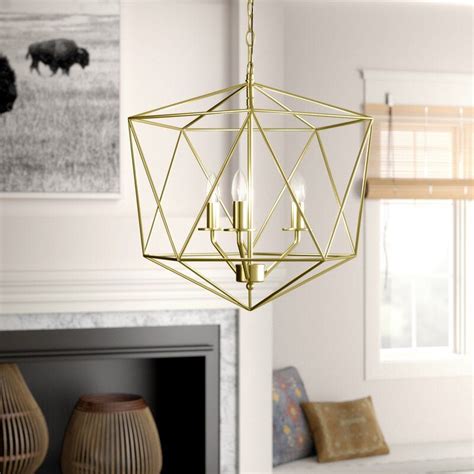 Mistana Todd 3 Light Candle Style Geometric Chandelier And Reviews