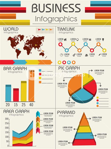 Set Of Different Infographics Including World Map Timeline Bar Graph