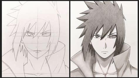 Cara Menggambar Sasuke Uchiha Naruto Anime Drawing Step By Step