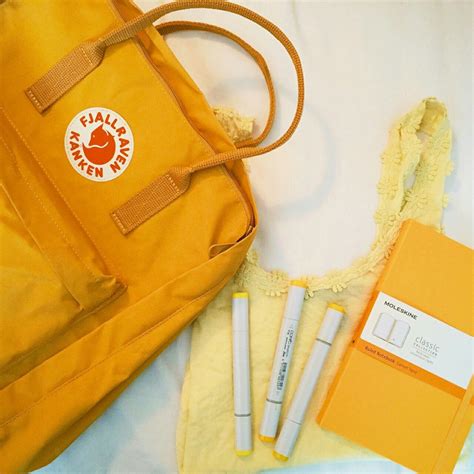 Warm Yellow Kanken Backpack Vibrant Yellow Kanken Yellow Aesthetic